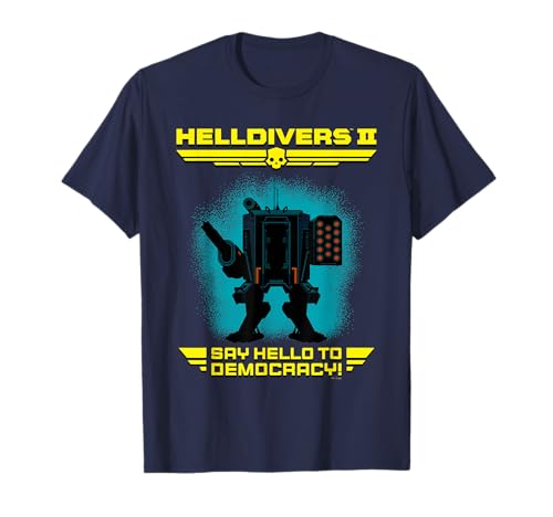 Helldivers 2 Sony PlayStation Video Game Say Hello Democracy T-Shirt
