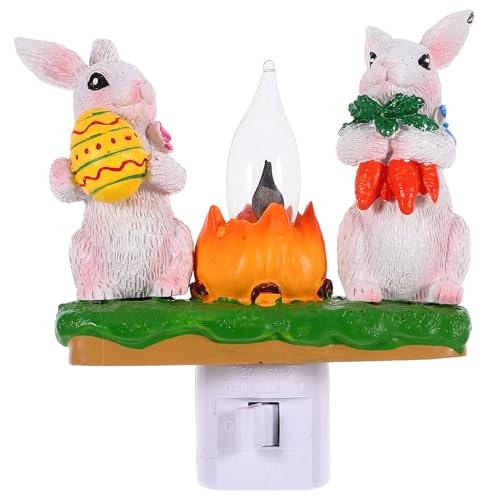 Lámpara de mesa con luz LED en forma de conejo