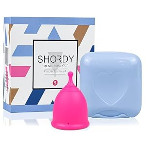Shordy Menstrual Cup with Mini Box, Period Cup Made with Medical Grade Silicone, Better Alternative to Sanitary Pads and Tampons, Hygienic and Safe (Pink S (Pack of 1))