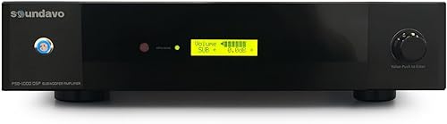 PSB-1000DSP (versión 2) Clase D 1000W RMS amplificador de subwoofer para cine en casa con control remoto RS-232IR, salidas de altavoz dual