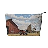 Neceser de Viaje de Piel con Cremallera para Caza de Ciervos, Neceser para Mujer, Neceser pequeño para Maquillaje, Neceser de Viaje portátil, Bolsa de Regalo para Mujeres y niñas