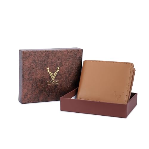 Image of Men's Vegan Leather Wallet | Slim Design | RFID Protected | Lightweight | Durable Bifold | Brown