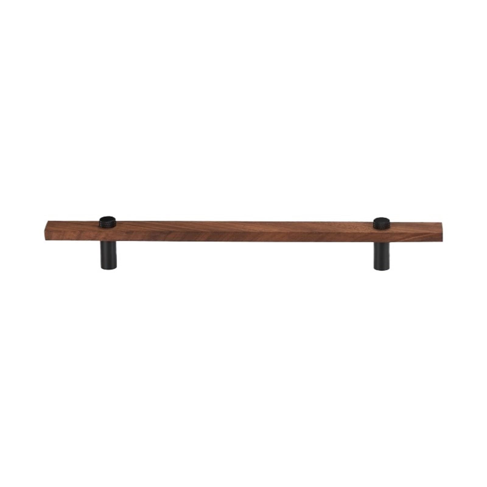 Poignée meuble bois laiton noyer 192mm pour tiroir de commode et armoire de cuisine
