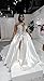 Long Sleeve Bridal Dress for Wedding Satin Split Side Laces Formal Gown One Shoulder Applique White