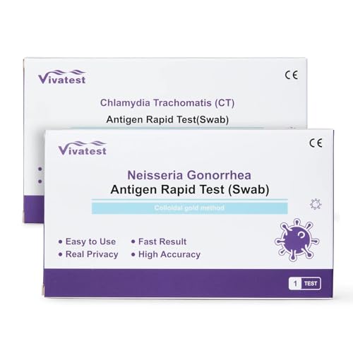 STI Test Kit Male and Female Chlamydia and Gonorrhea Sexual Health Home Test Kit | Antigen Rapid Swab STI Testing Kit Female and Male | Easy to Use STD Test Kit | Viva Test