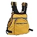 Juqrelith Fishing Vest Backpack, Adjustable, Breathable, Yellow Free Size - Durable Polyester Fabric, Multi Pocket Design, Lightweight for Outdoor Anglers