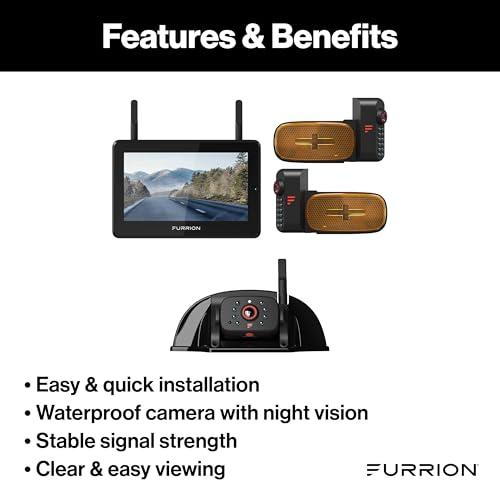Furrion Vision S+ RV Observation System with 7" Monitor, Left/Right Side Cameras with LED Marker Lights, Sharkfin, Infrared Night Vision, Live Streaming, Wide Viewing Angle - FOS7HTAEN by Furrion - Image 5
