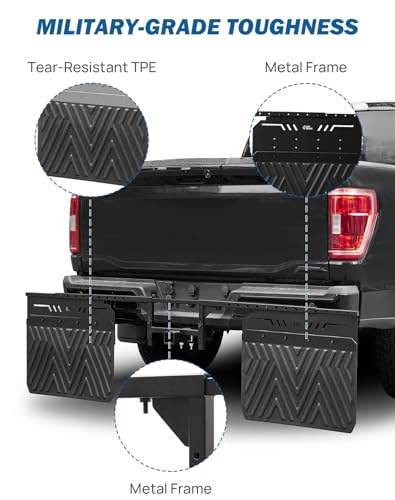 Image of JOYTUTUS 2 inch Hitch Mount Mud Flaps for Trucks & SUVs
