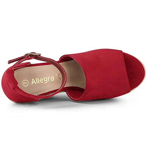 Allegra K Women's Espadrilles Platform Heels Wedges Sandals4