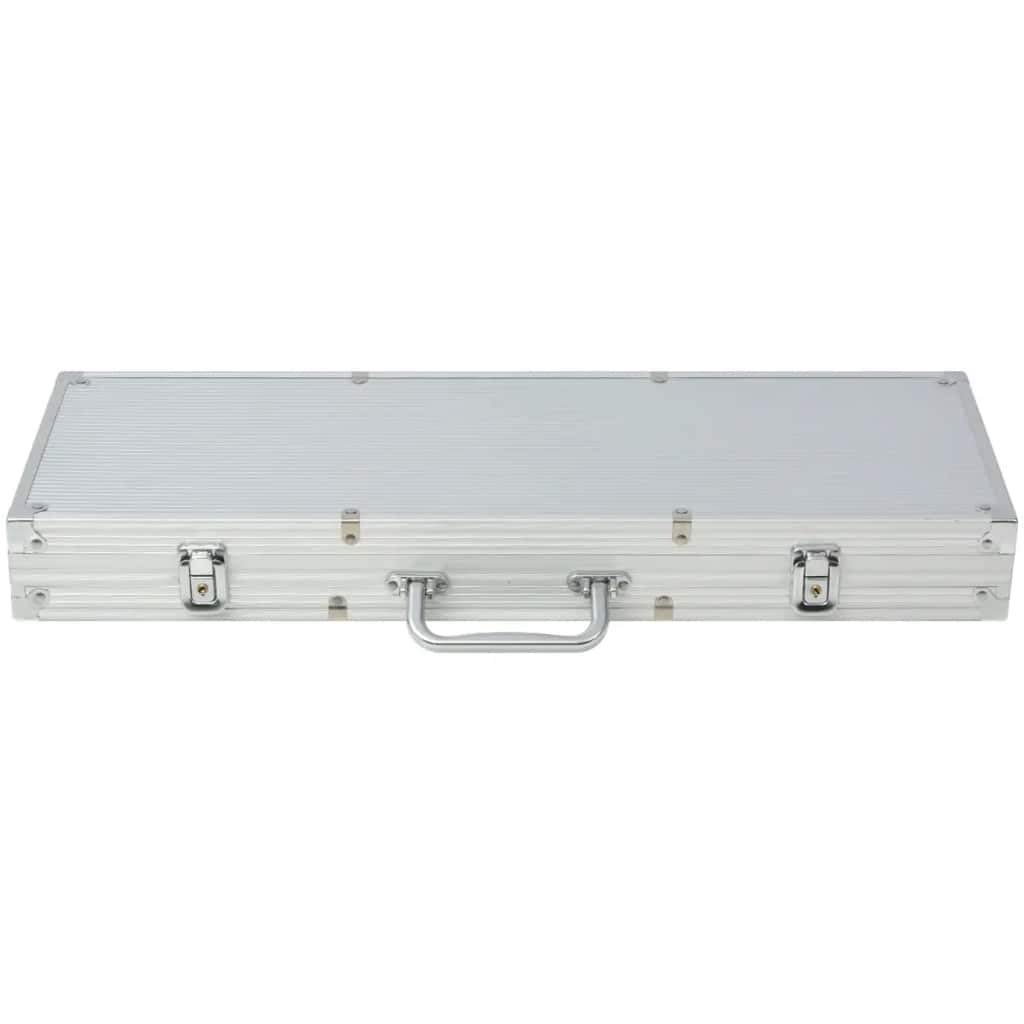Set de Poker Profesional para Juegos con Amigos - Incluye 5 Dados de Casino, 2 Barajas, Botones de Ciega y 500 Fichas en Maletín de Aluminio