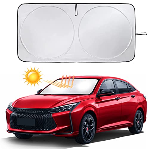Car Window Shades, Universal Windshield Sun Shade Double Layer Sun Shade Car Windshield, Car Sun Shade Windshield For Car, Truck, Van And Suv, Double Layer Cloth 98% Of Sunlight #TOP14