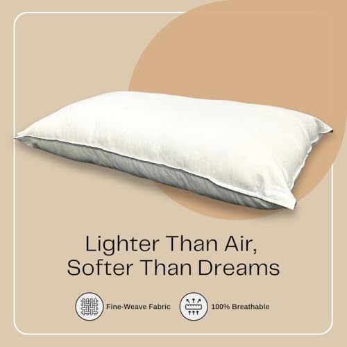 Image of Organic Kapok Pillow - Standard Size | Eco-Friendly & Hypoallergenic | Breathable, Fluffy, and Soft | Ideal for Back & Side Sleepers | Made in India