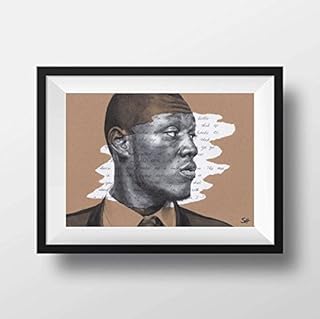 Stormzy Portrait Drawing with Shut Up Song Lyrics - Signed Giclée Art Print - A5 A4 A3 size fine art poster artwork