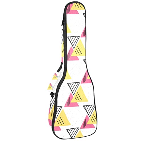 Sac à dos pour ukulélé de concert rembourré de 10 mm avec motif géométrique