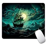 【Base en caoutchouc antidérapante】 La base en caoutchouc durable maintient fermement le tapis de souris en place, évitant tout mouvement accidentel pendant le travail ou les jeux : il ne glissera pas et ne se détachera pas.