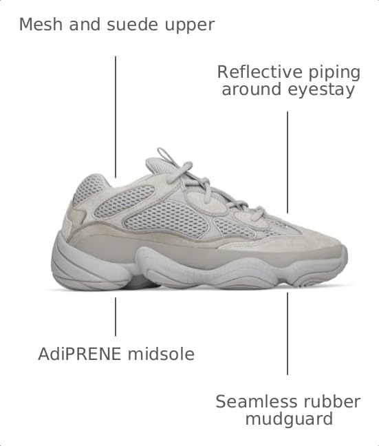 Image of adidas Men's Yeezy 500 Lace Up Sneakers