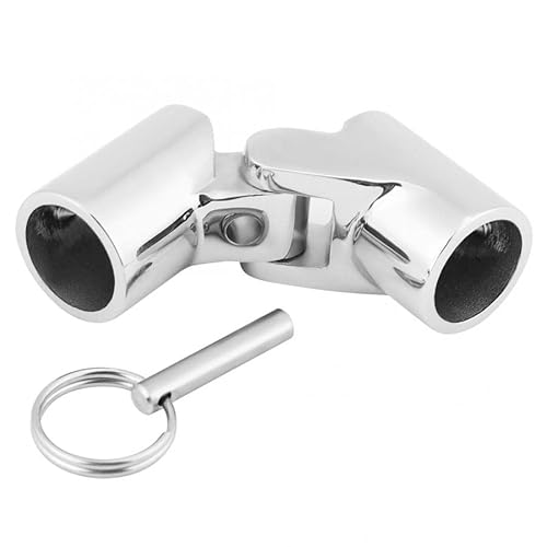 Redsnake Stainless Steel Marine Grade Boat Railing Pipe Connector Folding Swivel Coupling Tube Pipe Connector Boat Hardware Fitting For (25Mm) 1Inch Or (22Mm)7/8Inch ((25Mm)1Inch O.d Tube X 1Pair) #TOP5