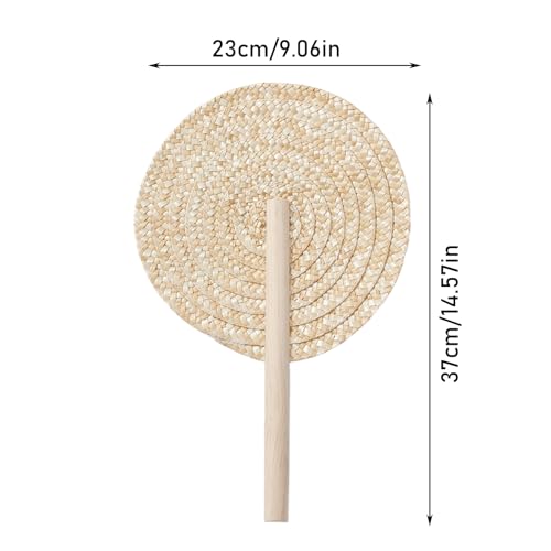 Eventail en raffia fait main solution fraîcheur naturelle pour été