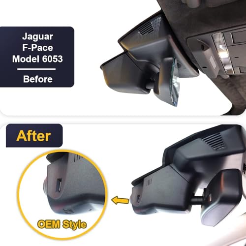 Image of Fitcamx Used 4K Dash Cam Suitable for 2017-2021 Jaguar F-Pace (Model 6053) 20d 25t 35t P250 P340 P400 X761, OEM Look, UHD 2160P Video, WiFi & APP, Loop Recording, G-Sensor, Plug& Play, NO SD Card