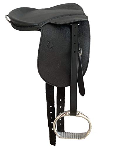 Equitem Leather Rocking Horse English All Purpose Saddle (Black)