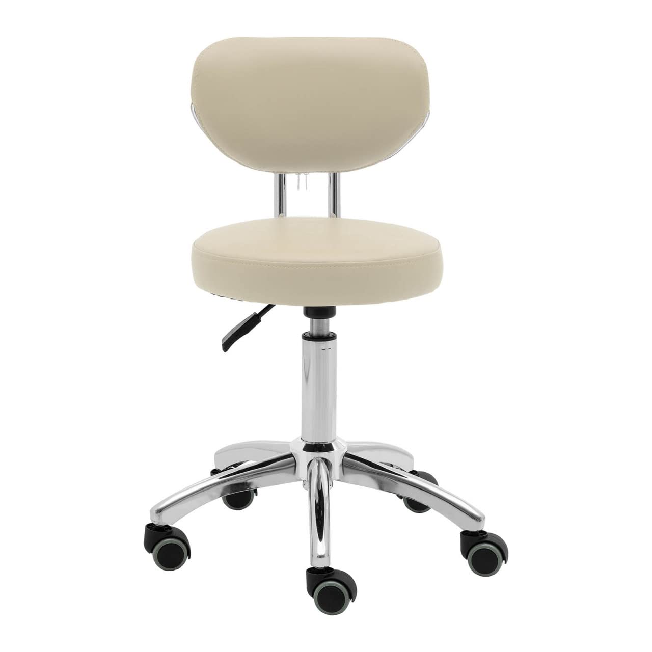 Physa ASCONA - Taburete con respaldo (150 kg, 46-60 cm), color beige oscuro