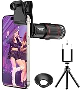 【プロ光学レンズ生産者】 APEXEL スマホ望遠レンズ 単眼鏡 【ライブ専用18倍/94g軽量/対応性向上】 コンパクト 持ち運びやすい クリアで鮮明な写真撮る スマホレンズ スマホに簡単装着...