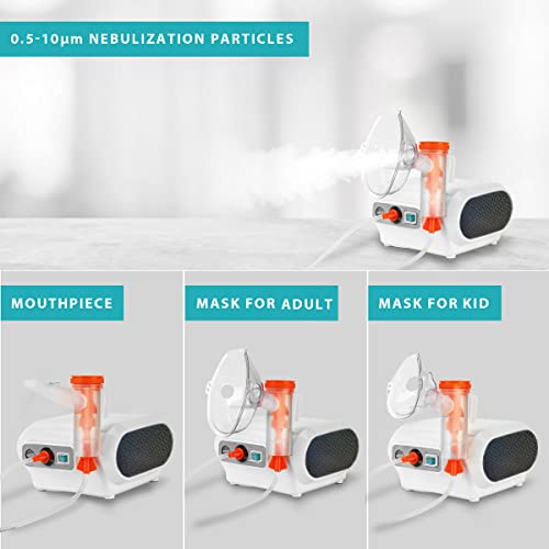 Mayluck Portable Compressor Nebulizer, Nebulizer Machine With 1 Set Accessory, Jet Nebulizers Personal Steam Inhaler Cool Mist Compressor System For Kids Adults #TOP4