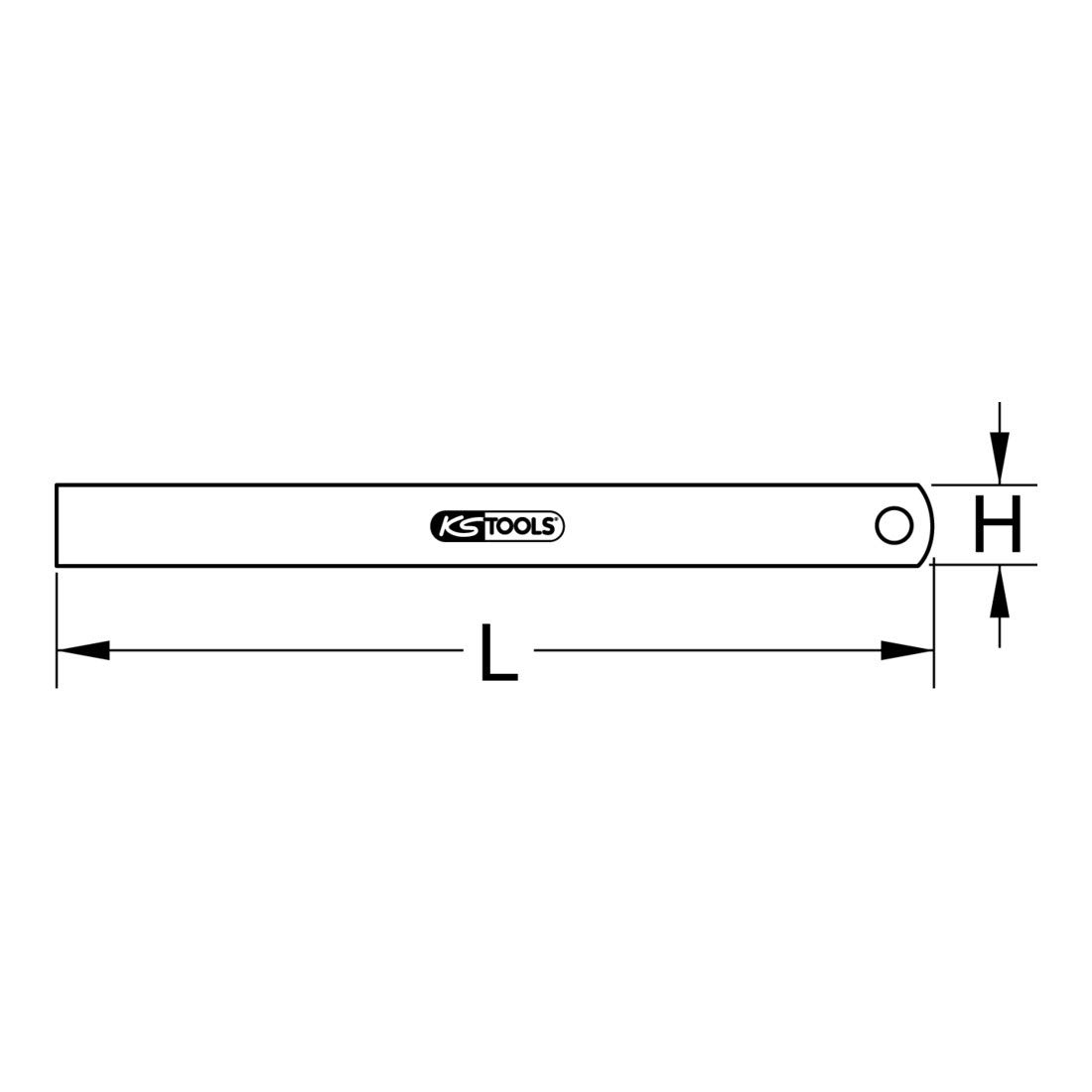 KS Tools Riga in Acciaio Semi-Flessibile 300 mm