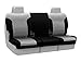 Coverking Custom Fit Front 40/20/40 Seat Cover for Select Dodge ram 2500/3500 Models - Premium Leatherette 2-Tone (Light Gray with Black Sides)