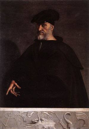 Peinture à l'huile Sebastiano Del Piombo Andrea Doria, grand tableau décoratif pour grand salon