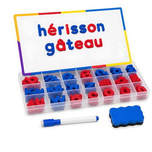 Gemejutor 240 Lettres Magnétiques Françaises – Alphabet Coloré pour Phonétique et Écriture, Tableau ou Réfrigérateur, Outil Éducatif Polyvalent