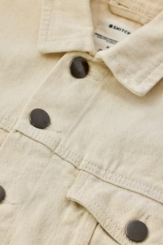 Image of SNITCH Men Streetwear Jacket| Regular Fit Full Sleeve Point Collar Washed Design | Durable 100% Cotton Denim & Flap Pocket Style For Casual Layering Wear