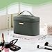 Dajasan Makeup Bag Cosmetic Bag, Travel Makeup Bag, Large Capacity Makeup Organizer Case, Large Toiletry Bag for Women Girls, PU Leather Waterproof 11.81 x 6.7 x 7.09 Inch (Green)