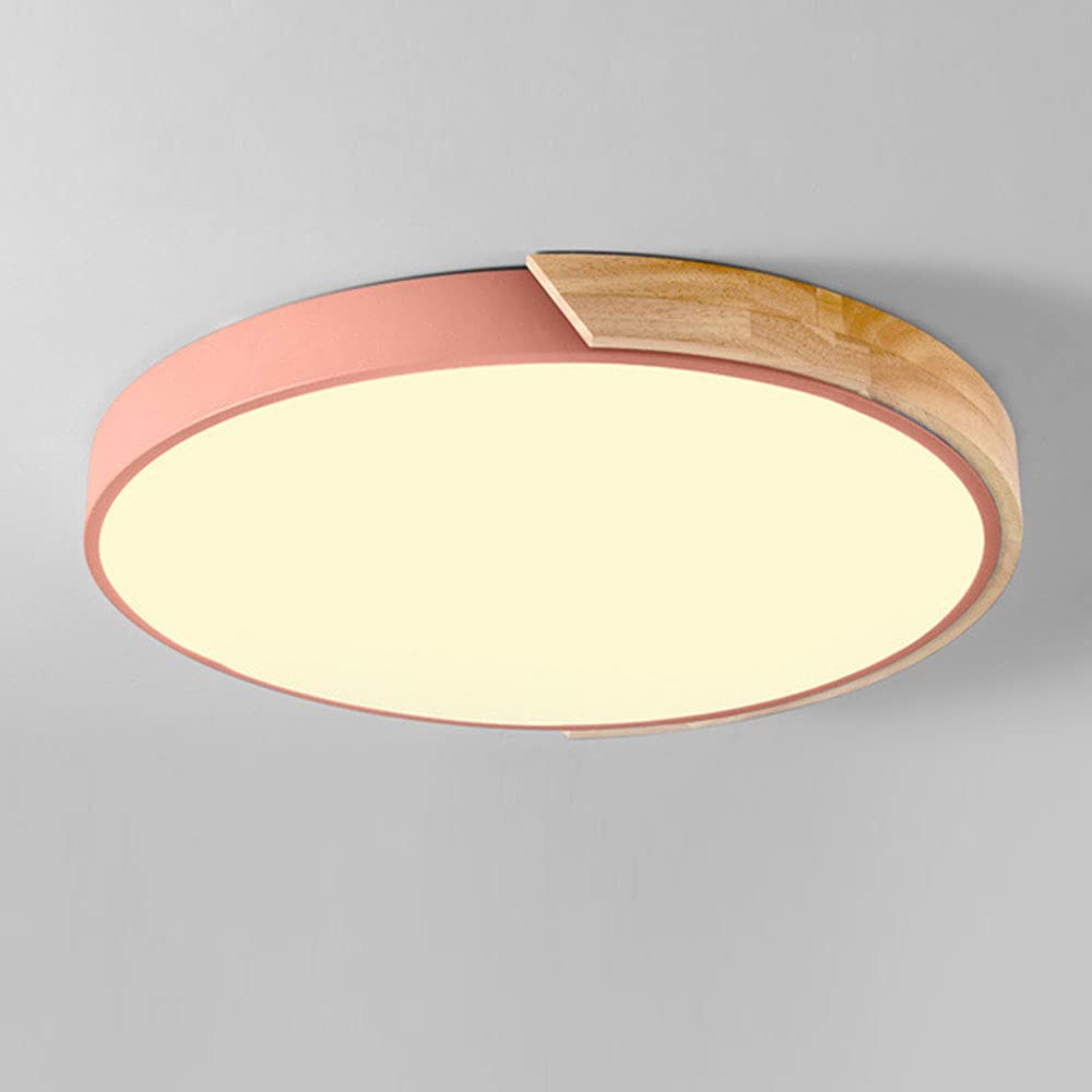 shuangz panel light led ceiling lamp tri-color dimmable led flush mount ceiling light close to ceiling light fixtures easy to install lighting fixture nordic macaron children's room lighting lamps