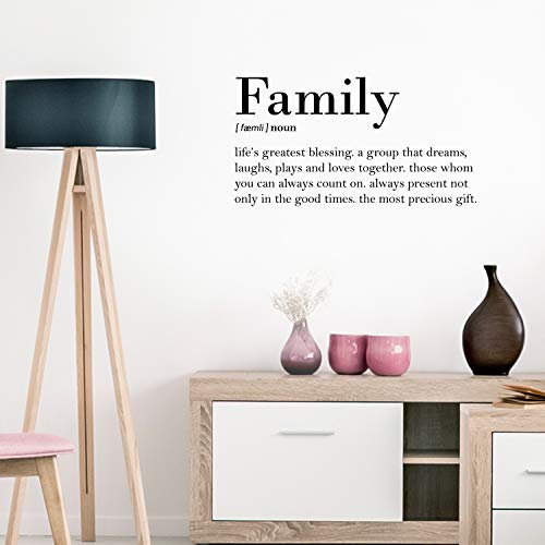 Vinyl Art Wall Decal - Family Definition - 16" x 30" - Modern Sweet Charming Life Quotes for Home Bedroom Living Room Kitchen Dining Room Apartment Indoor Outdoor Sticker Decor