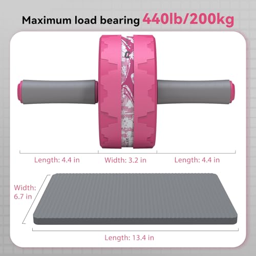 VINSGUIR Ab Roller Wheel, Abs & Core Workout Equipment for Home Gym with Knee Pad Accessories, Abdominal Wheel for Full-body Strength Training by VINSGUIR - Image 7