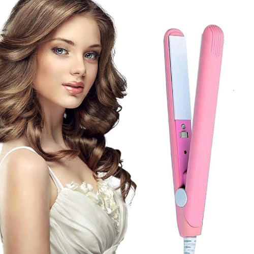 Image of ROMINO Mini Hair Straightener For Teens Women With Ceramic Coated Plates Hair Straightening Iron Machine Hair Pressing Machine Saree Pleats Straightener Travel Friendly With Lock (Multicolored)