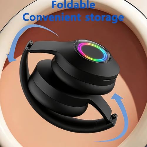 image for MGHOAQFRS Bluetooth Headphones Over Ear,Wireless Headphones Low Latenc