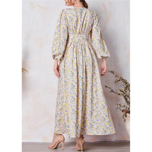 Image of Women's Elegant Floral Dress Coll. (All-Seasons) - Sleeveless /Short /Midi, V-Neck Ruffle, Fashion Casual Party Dresses