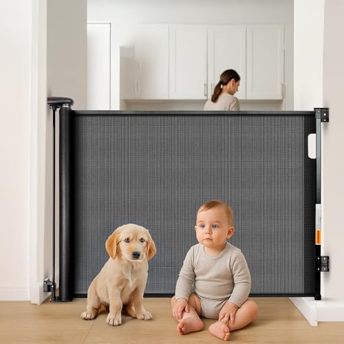 Retractable Baby Gates | Baby Gate for Stairs | Dog Gates for Doo...