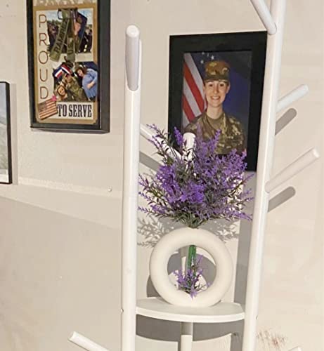 Jspyfits White Circle Ceramic Vase Set Of 2, Circle Vase Farmhouse Nordic Minimalism Style Hollow Flower Vase For Pampas Grass Dried Flowers, Handmade Modern Round Vase Decorations 6.5"/8.3" Tall #TOP6