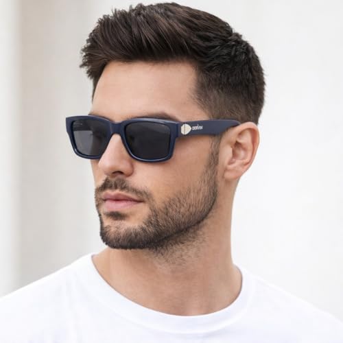 Image of Dervin UV Protection Polarized Rectangular Sunglasses for Men and Women