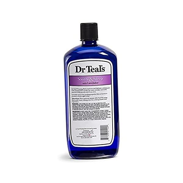 Dr Teal’s Foaming Bath with Pure Epsom Salt, Soothe & Sleep with Lavender, 34 fl oz, Purple - Image 3
