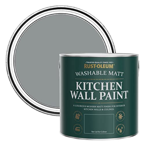 Rust-Oleum Grey Washable Kitchen Wall Paint in Matt Finish - Anthracite 2.5L