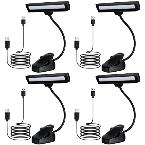 Hanaive 4 Pieces Music Stand Led Light Clip On Piano Lights Led 9 Levels Dimmable Piano Lamp Musician Lamp Book Light For Reading In Bed For Grand Piano Orchestra Podium, Usb Rechargeable #TOP27
