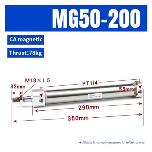 Mini cylindre en acier inoxydable MG50-200S, la robustesse industrielle durable - 3