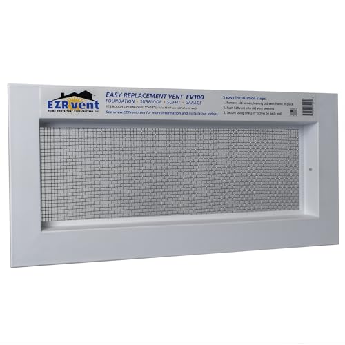 EZRvent FV100-8H Easy Replacement Vent, Foundation Crawlspace and...