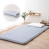 EMOOR Foldable Hybrid Futon Mattress, High-Resilience Urethane Foam 150N with Washable Padded Cover,...