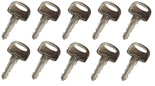 10 Pack Ignition Keys for Ditch Witch JCB Heavy Equipment 45501, 105-1790, 701 (10)