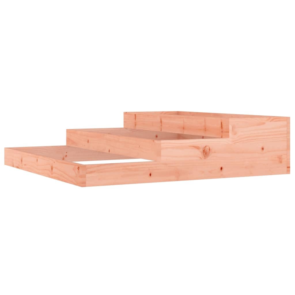 vidaXL Jardinera, Macetero de Hierbas Flores Plantas Almacenamiento, Arriate de Patio Jardín Exterior, Madera de Abeto Douglas 107x107x27 cm